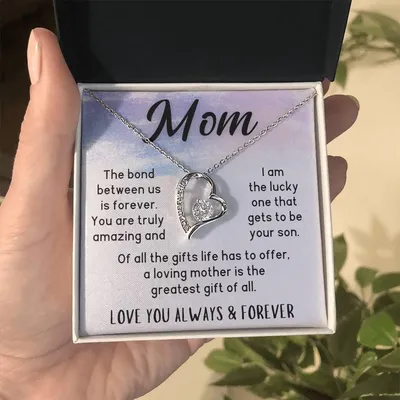 To My Mom - Heart Necklace - The Greatest Gift Of All