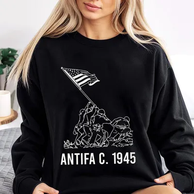 Antifa C. 1945 Sweatshirt, Patriotic Anti Fascist Liberty Sweatshirt, Protest Resist Sweatshirt, Antifa Circa Resist, Protest Sweatshirt