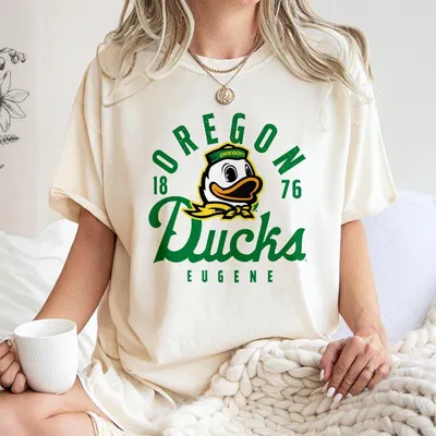 Oregon Ducks T-Shirt Ash T-Shirt 1876 Eugene College Football Game Day, Vintage Duck Mascot Graphic, Unisex Team Spirit Outfit For Men And Women
