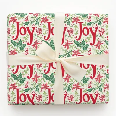 Unwrap the Joy - Gift Wrap for Christmas, Holidays Wrapping Paper, Christmas Wrapping Paper