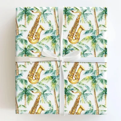 Mardi Gras Brass - Gift Wrap for Christmas, Holidays Wrapping Paper, Christmas Wrapping Paper