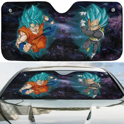 Songoku & Vegeta Auto Car Sun Shade Car Sunshade