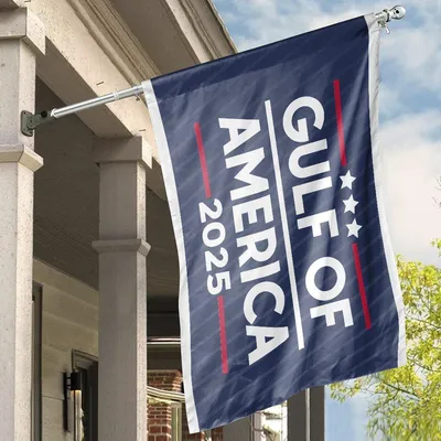 Gulf Of America 2025 American House Flag, Patriotic Campaign Style Design Horizontal House Flag