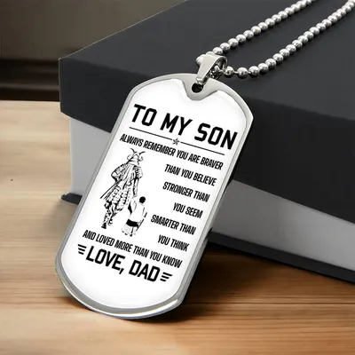 To Love Son - Army Tag Necklace, Dog Tag