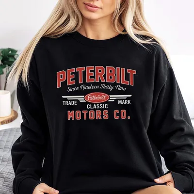 Peterbilt Motors Co. Sweatshirt For Men, Vintage 1939 Trucker Graphic Sweatshirt, Classic American Diesel Logo Sweatshirt, Retro Big Rig Outfit Usa Gift