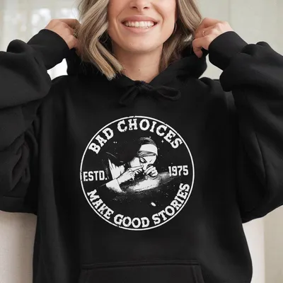 Bad Choices Make Good Stories Smoking Nun Print Men'S Hoodie, Gift For Him And Her