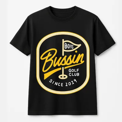 Retro Golf Flag Graphic T-Shirt,Relaxed Fit Menswear Top,Casual Style,Classic Design,Perfect For Golf Enthusiasts On