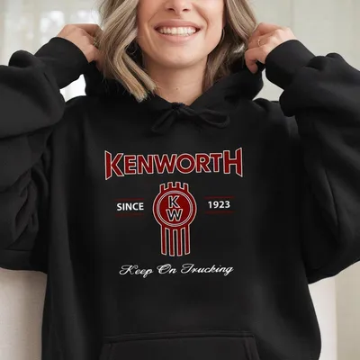 Kenworth Keep On Trucking Hoodie 2 Sides, Classic Semi Truck Graphic Hoodie, Car Lover Top, Summer Outfit, Graphic Hoodie Men And Women