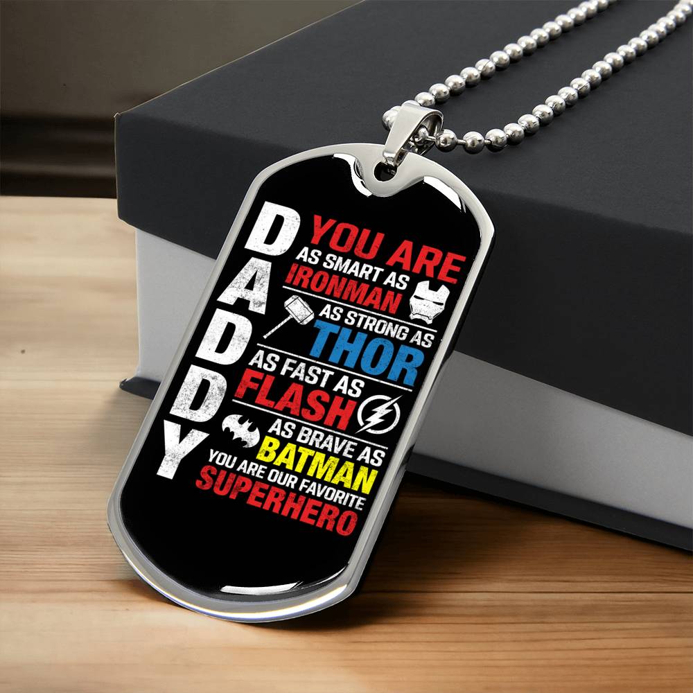 Smart As Ironman Dog Tag - Army Tag Necklace, Dog Tag