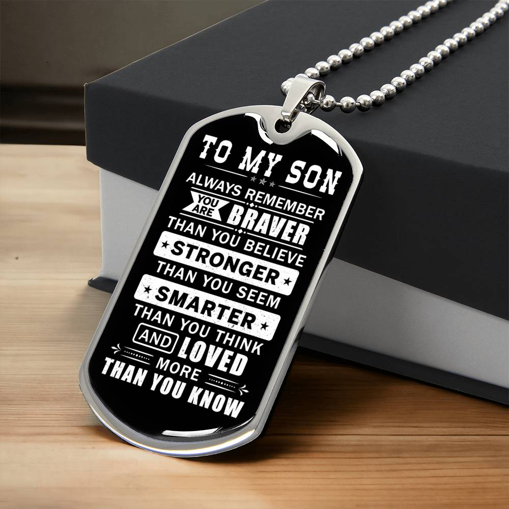 Dog-Tag For Son - Army Tag Necklace, Dog Tag