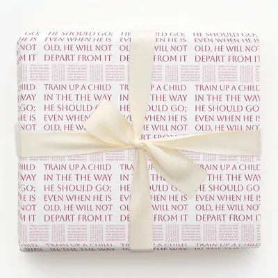 The Way He Should Go - Gift Wrap for Christmas, Holidays Wrapping Paper, Christmas Wrapping Paper
