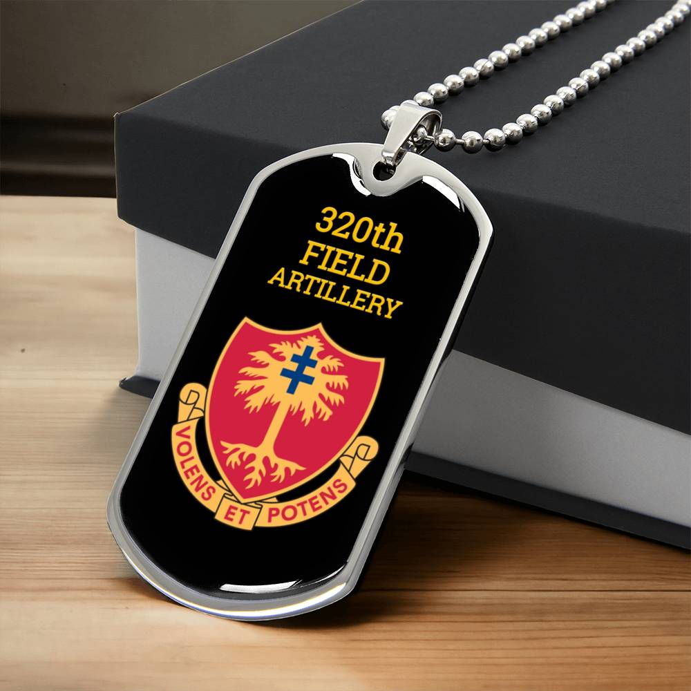 Awesome Dog Tag For 320Th Field Artillery - Army Tag Necklace, Dog Tag