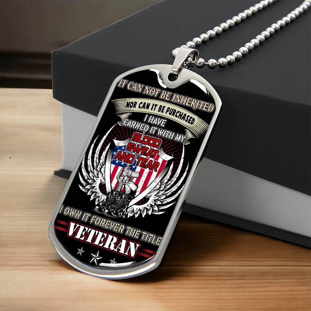 Premium Dog Tag Pendant - Us Veterans - Army Tag Necklace, Dog Tag
