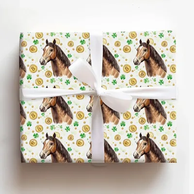Golden with the Arabian - Gift Wrap for Christmas, Holidays Wrapping Paper, Christmas Wrapping Paper