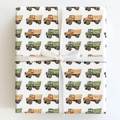 Keep on Truckin - Gift Wrap for Christmas, Holidays Wrapping Paper, Christmas Wrapping Paper