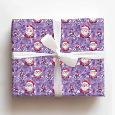 Lilac Kringle - Gift Wrap for Christmas, Holidays Wrapping Paper, Christmas Wrapping Paper