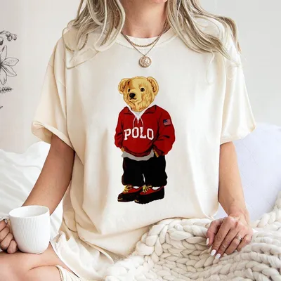 Polo Bear Graphic T-Shirt Trendy Casual Unisex Streetwear Style Perfect For Everyday Stylish And Fashionable