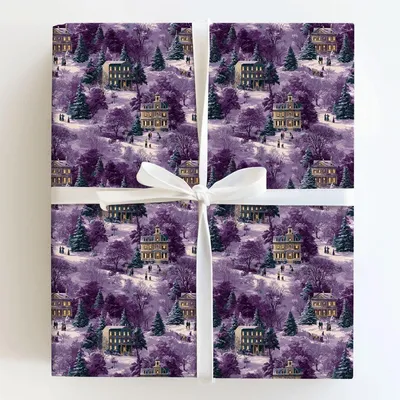 Snow Covered Hills - Gift Wrap for Christmas, Holidays Wrapping Paper, Christmas Wrapping Paper