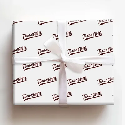 Texas A&M cursive - Gift Wrap for Christmas, Holidays Wrapping Paper, Christmas Wrapping Paper