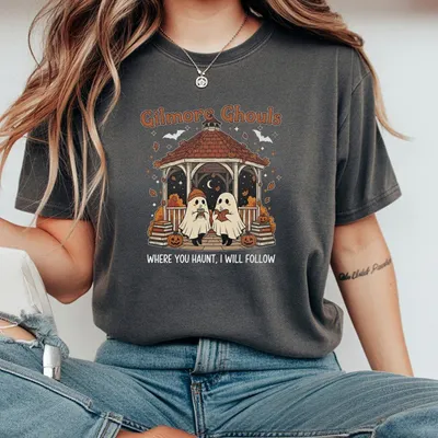 Gilmore Ghouls T-Shirt Spooky Gilmore Girls Halloween T-Shirt Cozy Fall Vibes Crewneck Cute Halloween Gift