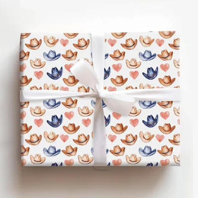 Cowboy Valentine - Gift Wrap for Christmas, Holidays Wrapping Paper, Christmas Wrapping Paper