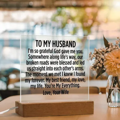 To My Husband - You're My Everything - Acrylic Square Plaque