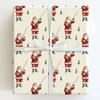 Gone Fishmas - Gift Wrap for Christmas, Holidays Wrapping Paper, Christmas Wrapping Paper