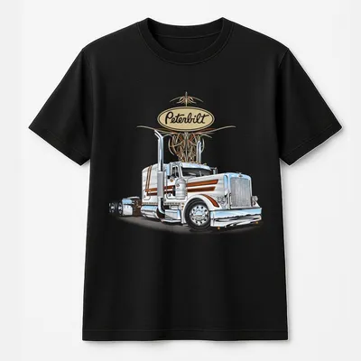 Peterbilt Semi Truck Graphic T-Shirt T-Shirt– Classic Peterbilt T-Shirt Style, Highway Hauler Unisex T-Shirt, Retro Semi Truck Apparel