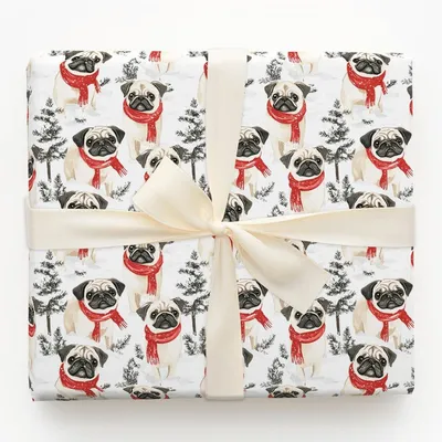 Snow Day for Fawns - Gift Wrap for Christmas, Holidays Wrapping Paper, Christmas Wrapping Paper