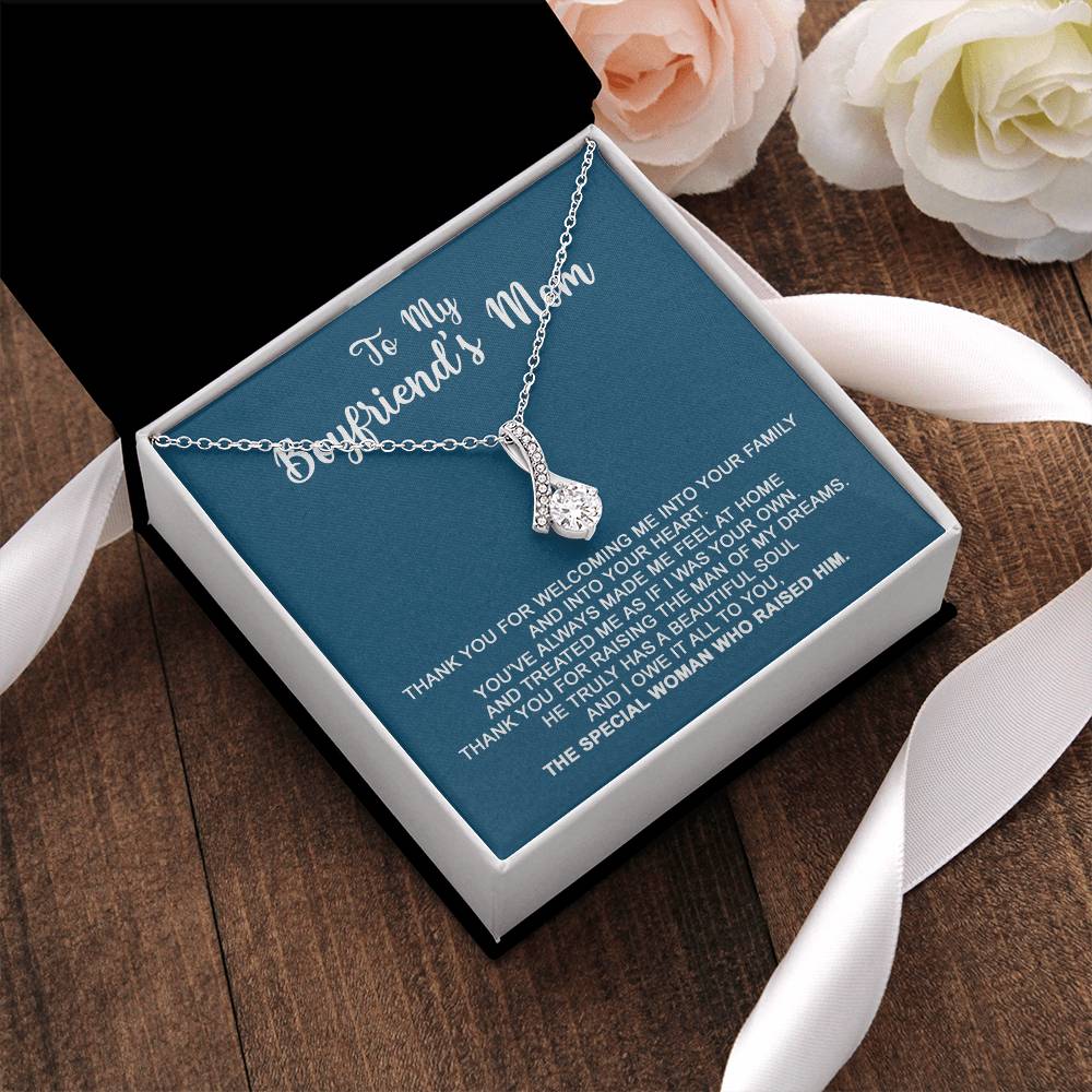 To My Boyfriend's Mom - I Owe It All To You - Necklace 1 Alluring Beauty Necklace
