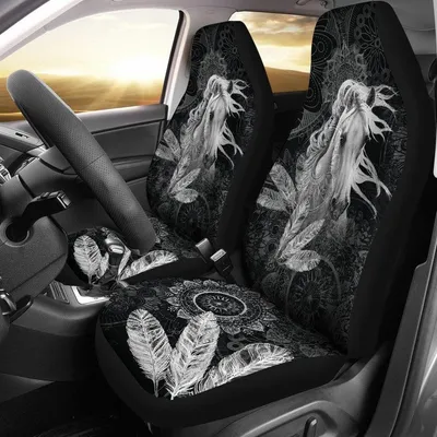 Black And White Boho Horse Universal Fit Car Seat Covers