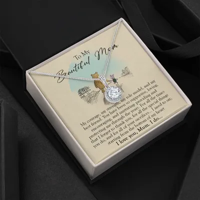 Sentimental Gift for Mom, To My Beautiful Mom Necklace, Mom Birthday Gift