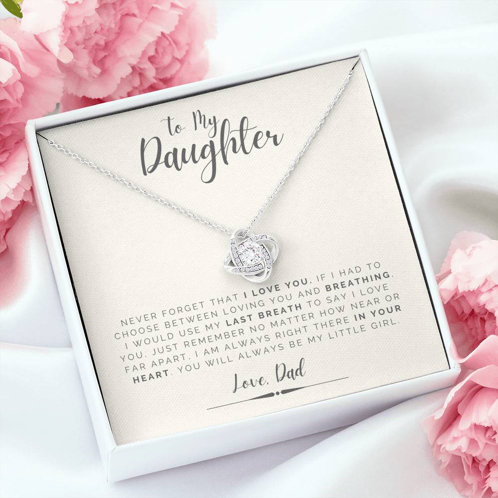 My Little Girl - Love Knot Necklace