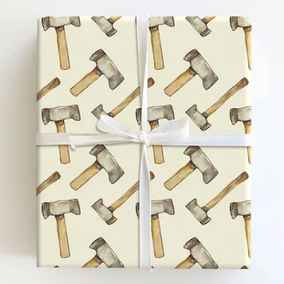 Hammer Time - Gift Wrap for Christmas, Holidays Wrapping Paper, Christmas Wrapping Paper