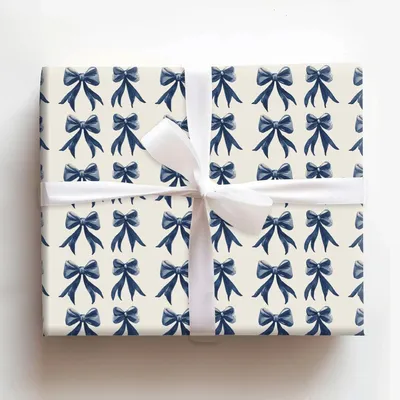 Briar Bow - Gift Wrap for Christmas, Holidays Wrapping Paper, Christmas Wrapping Paper
