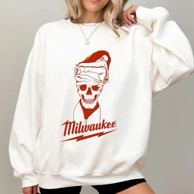 Funny Milwaukee Sweatshirt Unisex Sweatshirt Sweatshirt Sweatshirt Lady Skull Sweatshirt Bold Graphic With Man Menswear Classic