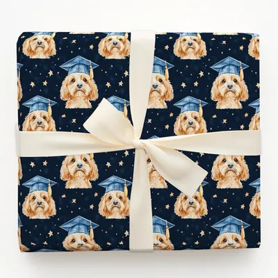 Cavapoo Graduate - Gift Wrap for Christmas, Holidays Wrapping Paper, Christmas Wrapping Paper