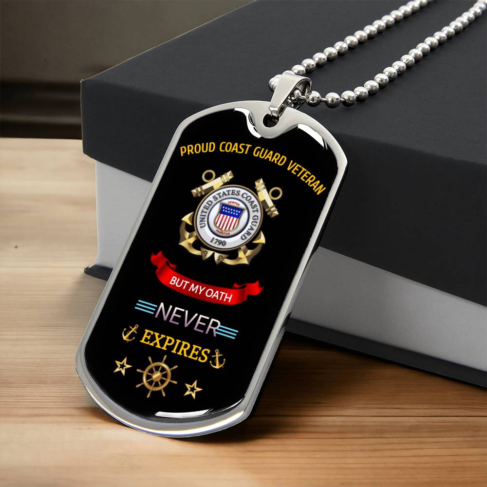 Gorgeous Dog Tag For Coast Guard Veterans - Army Tag Necklace, Dog Tag