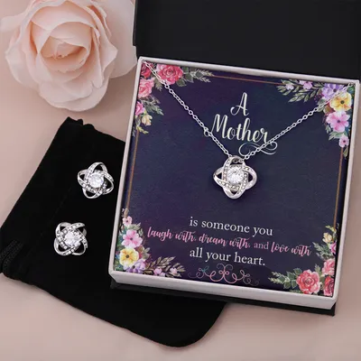Love Knot Earring & Necklace Set