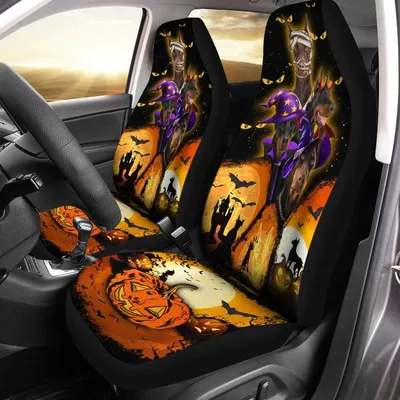 Doberman Pinscher Halloween Pumpkin Scary Car Seat Covers