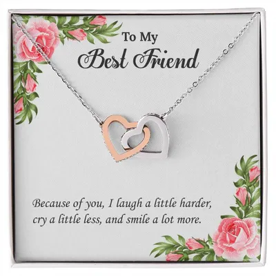 My Best Friend Unbiological Sister Necklace Soul Sister Sorority Sister Sister In Law Necklace Interlocking Hearts Necklace