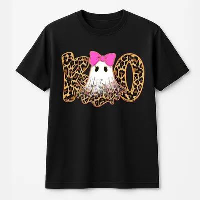 Preppy Ghost Boo , Leopard Spooky Coquette , Leopard Ghost T-Shirt, Halloween T-Shirt, Fall T-Shirt, Trendy T-Shirt, Halloween Gift, Pumpkin T-Shirt