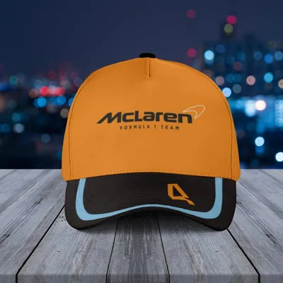 Baseball Cap Lando Norris Mclaren F1 Cap 2025 Orange Black Minimalist Baseball Cap