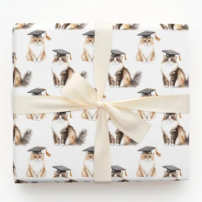 Siberian Graduate - Gift Wrap for Christmas, Holidays Wrapping Paper, Christmas Wrapping Paper