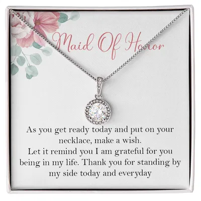 Maid of Honor Wedding Day Gift, Maid of Honor Necklace