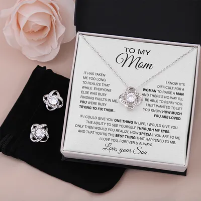 Gift for Mom from Son, Mom Birthday Jewelry Gift, Mother's Day Gift for Mom