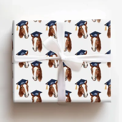 Clydesdale Graduate - Gift Wrap for Christmas, Holidays Wrapping Paper, Christmas Wrapping Paper