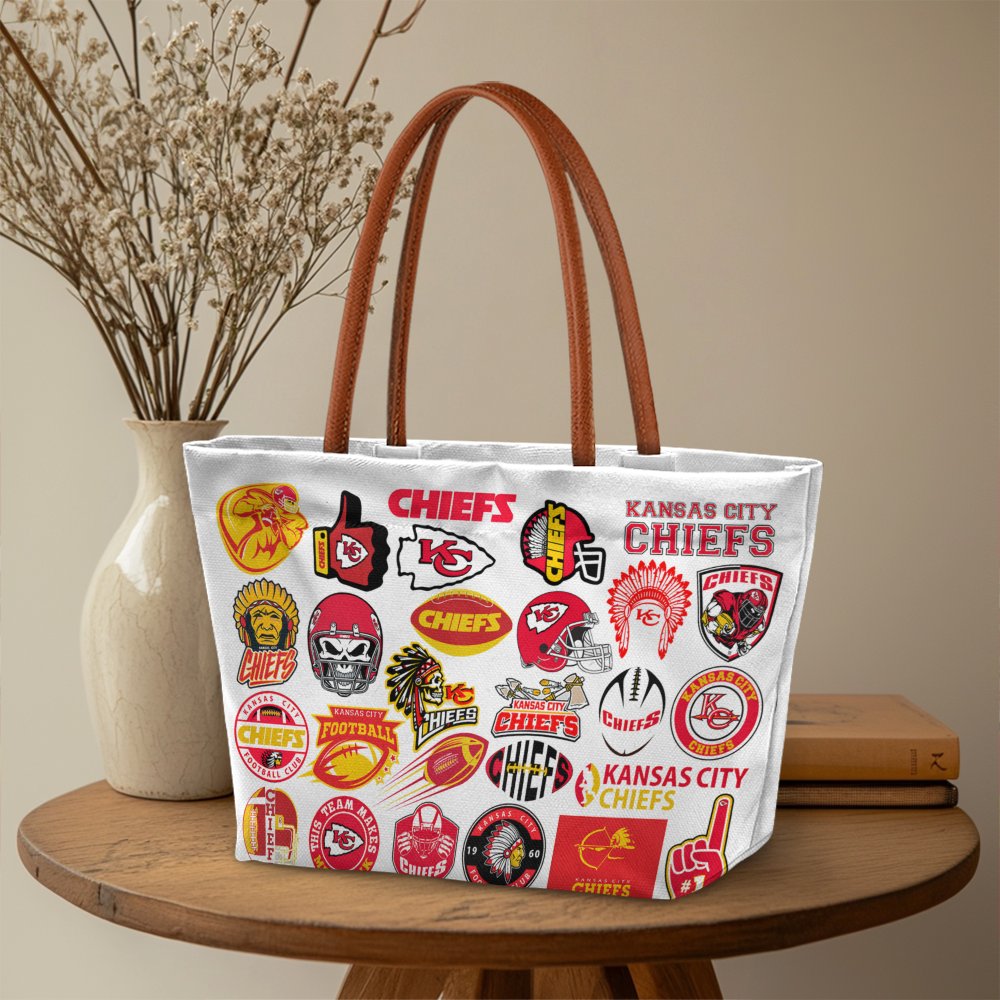 Kansas City Chiefs Logos Pattern Handbags | Printsyde