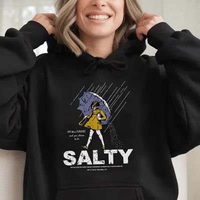 Women'S Salty Girl Hoodie Trendy Umbrella Top Gift For Her Casual Hoodie Retro Teem Summer Outfit
