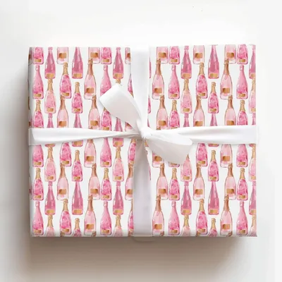 Poppin Bottles - Gift Wrap for Christmas, Holidays Wrapping Paper, Christmas Wrapping Paper